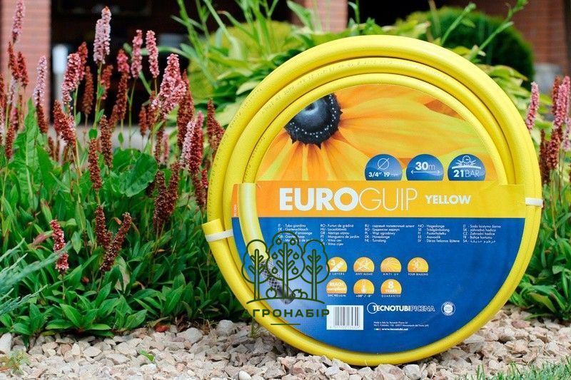 Шланг садовий Euro Guip Yellow для поливу діаметр 3/4 дюйма, довжина 20 м, Tecnotubi (EGY 3/4 20) EGY 3/4 20 фото