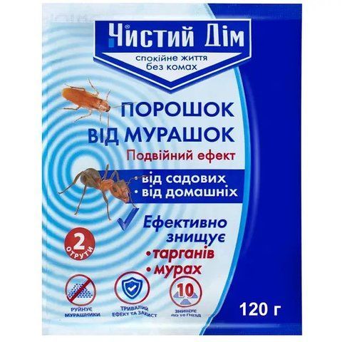 Порошок від мурашок 120 г, Чистий дім 2588905535 фото
